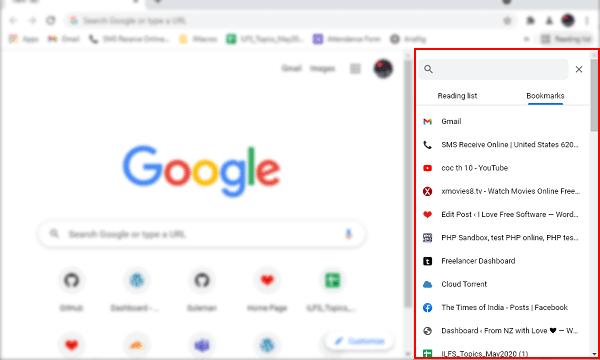 Use The Side Panel In Google Chrome For Managing Bookmarks